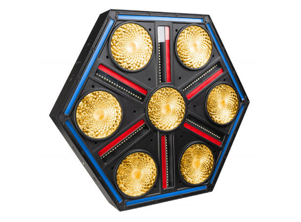BRITEQ BTX-Skyran Lyseffekt 7x80W WW+A LED, 6x3W Lines, 12xRGB Line
