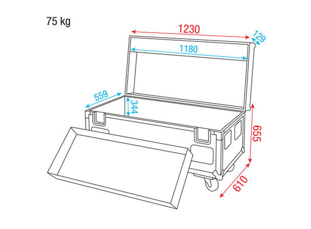 DAP D7554 Pipe & Drape Case for FOH Kit
