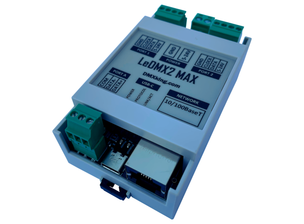 DMX KING LeDMX2 MAX Pixel control DIN, 1020 RGB Pixels, 768 RGBW Pixels