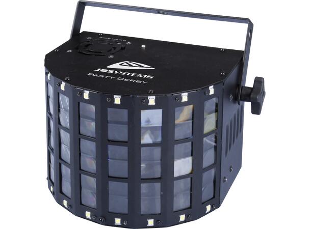 JB SYSTEMS PARTY DERBY Lyseffekt 4x 3W led(RGBW) + 16x strobe + IR remote