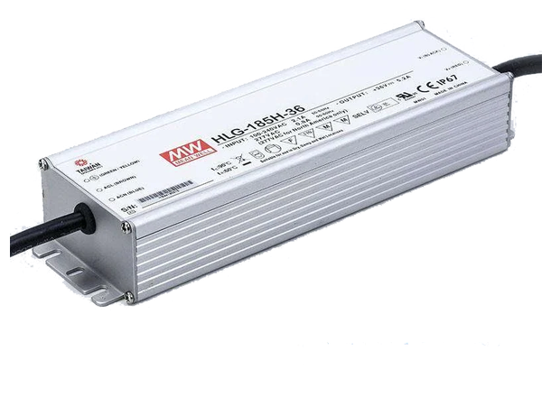 MEANWELL Strømforsyning 36VDC 185W 4.2A, For LED Strip etc., IP67