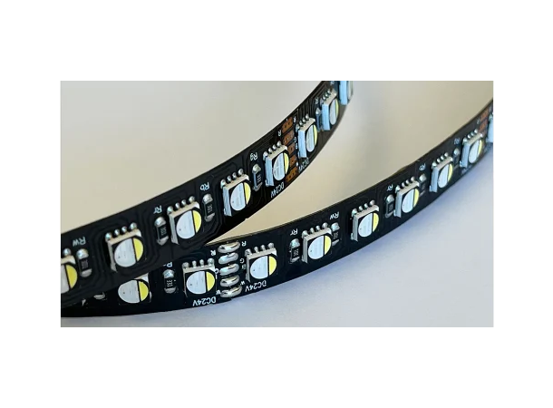 PROTECH  24V RGBW LED Strip, 30.6W/mm 5m, 96 LED/m, 12mm, IP20,6000K, Sort PCB