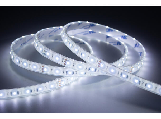 SBL 24V Blålys tape 10W/m, 445nm+5000K 10m, 8mm, CV,120 LED/m, CRI >90, IP68