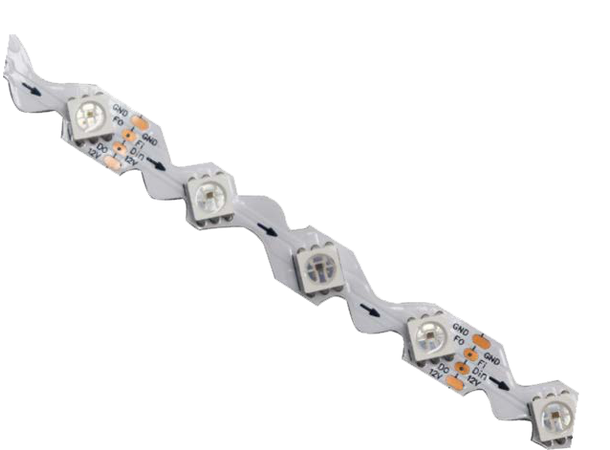 SBL 24V RGB+WW LED Pixel Strip 14W/m 5m, 12mm,CV,60 LED/m, Bendable, Hvit PCB