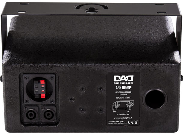 DAD ARK105MP 2-veis høyttaler, 5"+1" Sort. 120W/16ohm. Maks SPL 114dB