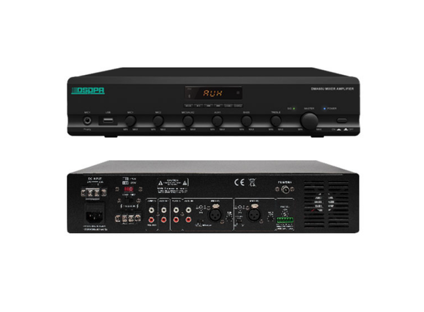 DSPPA DA3212 Mikseforsterker 100V 120W, 3 x Mic, 2 x Aux in, Bluetooth