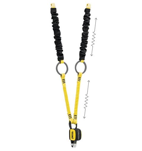 PETZL ABSORBICA-Y TIE-BACK Fangline Int. vers, dobbel, m/falldemper, 153cm