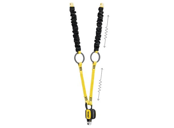 PETZL ABSORBICA-Y TIE-BACK Fangline Int. vers, dobbel, m/falldemper, 153cm