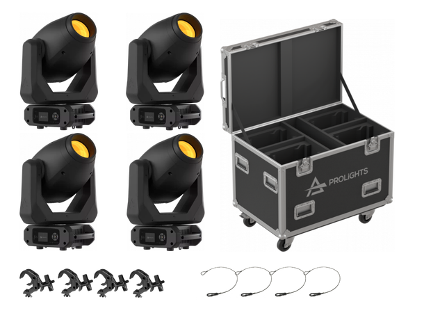 PROLIGHTS JetHybrid200 Tourpack 4xJETHYB200, Flight, 4xClamp, 4xWire