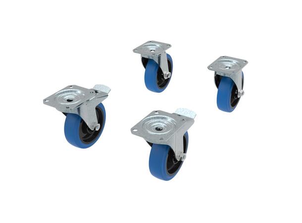ADMIRAL Hjulsett Ø125mm 2 x swivel med brems, 2 x uten brems