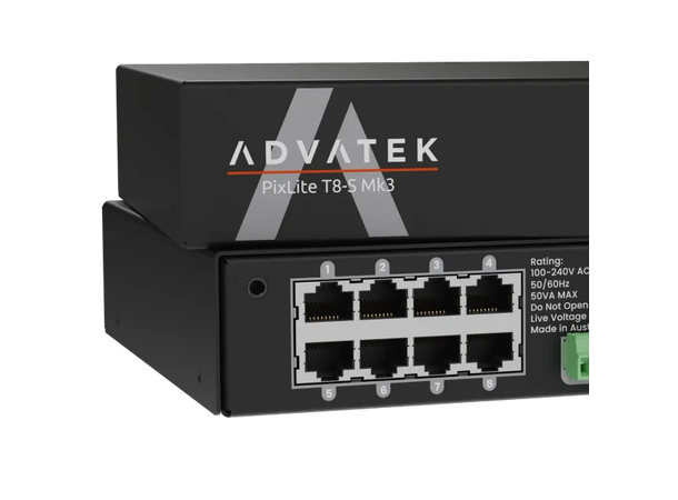 ADVATEK PixLite® T8-S Mk3  Pixel Control Long Range, 96 Univers, ArtNet/sACN 