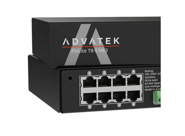 ADVATEK PixLite® T8-S Mk3  Pixel Control Long Range, 96 Univers, ArtNet/sACN