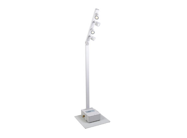 BRITEQ BTI-AKKUPOLE Utebelysning, IP64 4 x 5W WW LED, 3200K, Batteridrift, Hvit