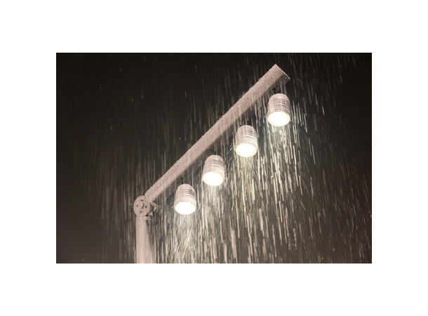 BRITEQ BTI-AKKUPOLE Utebelysning, IP64 4 x 5W WW LED, 3200K, Batteridrift, Hvit