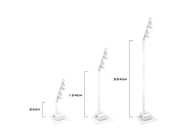 BRITEQ BTI-AKKUPOLE Utebelysning, IP64 4 x 5W WW LED, 3200K, Batteridrift, Hvit