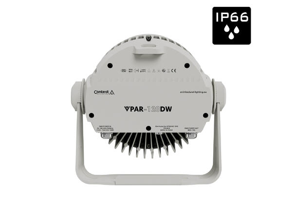 CONTEST VPAR-120 LED PAR IP66 12 x 15W LED, 2700-6000 K,  25°, Hvit