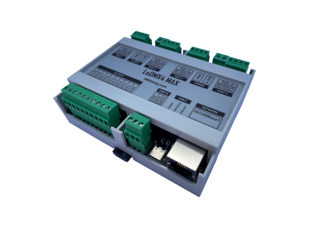 DMX KING LeDMX4 MAX Pixel control DIN, 4080 RGB Pixels, 3072 RGBW Pixels