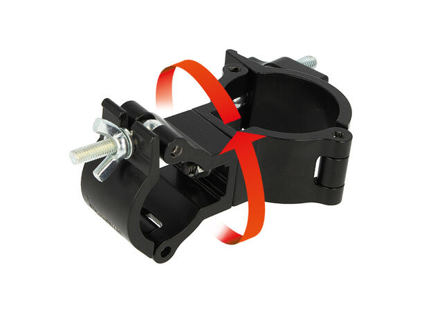 DOUGHTY clamp svivel SLW Ø48-51mm > 35mm WLL 100kg, sort, SLW til Atom reduksjon
