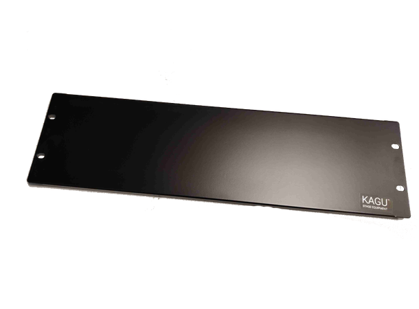 KAGU Blindpanel 3U 19", Stål, Sort