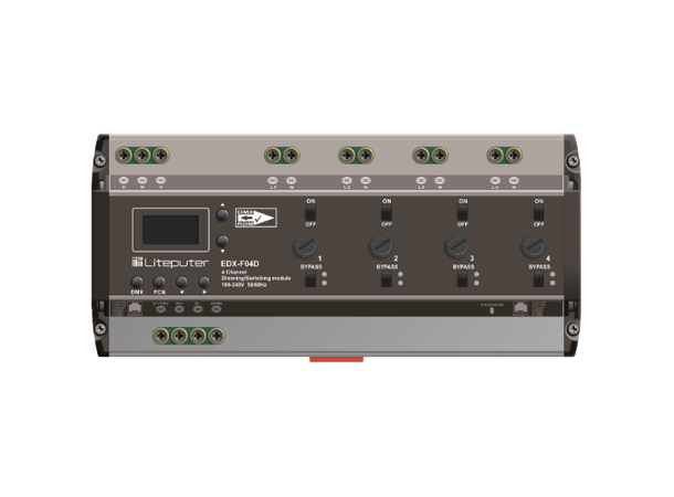 LITEPUTER EDX-F04D Dimmer Pack 4ch, 4A pr. channel, DMX-512, RDM