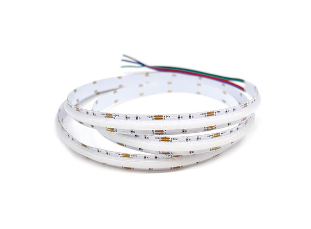 SBL 24V COB RGB LED Strip, 15W/m 10m,10mm, 840 LED/m, CV, CRI>90,IP20