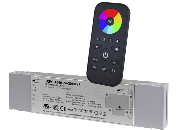 SBL LED Driver med fjernkontroll 24V, 200W CV, 4 kanaler