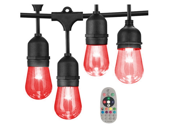 BEKAFUN Lyslenke RGBW Pro 15m, 100cm Spacing, Sort, m/fjernk. 