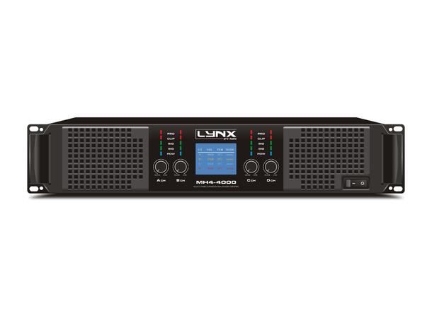 LYNX MH4-4000 Forsterker 4 x 1000W @4Ohm, DSP