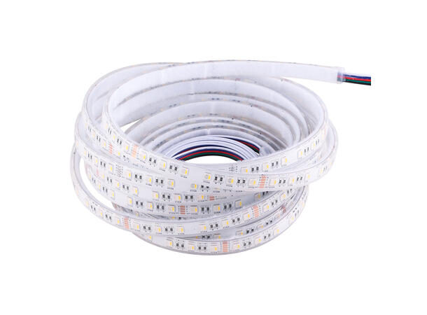 SBL Event LED Strip 24V RGB+WW, 14,4W/m 5 meter, 10mm, utendørs. M/Borrelås 