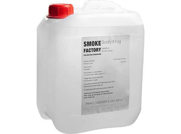 SMOKE FACTORY Scotty II Fog Røykvæske 4 x 5 Liter, spesialvæske for Scotty II 