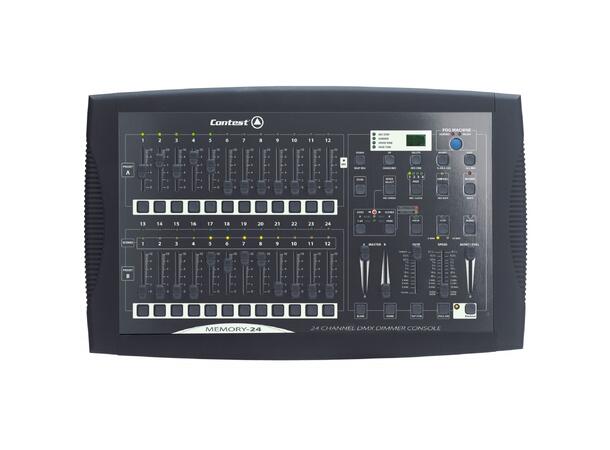 CONTEST MEMORY24 DMX-kontroller 24 kanaler, 2 x 12 banker, Demomodell
