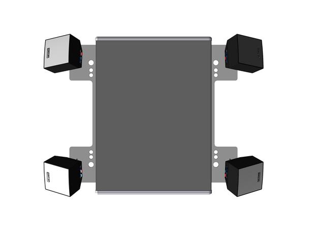 ECLER ARQSB10SATB Klyngebrakett-sett Cluster kit, ARQISSB10i + 4x eAMBIT103 
