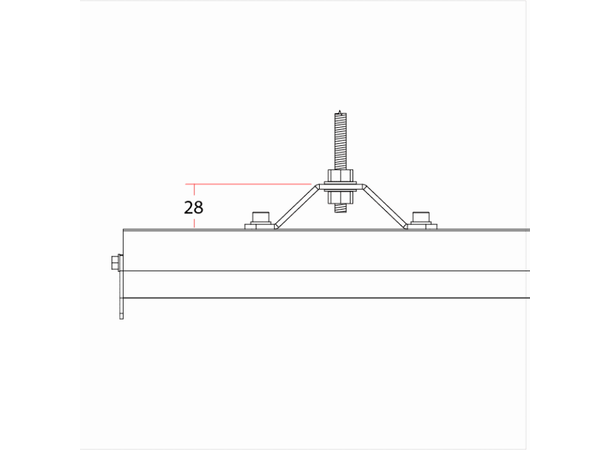 DOUGHTY Rail 25mm Top Hat Sort 