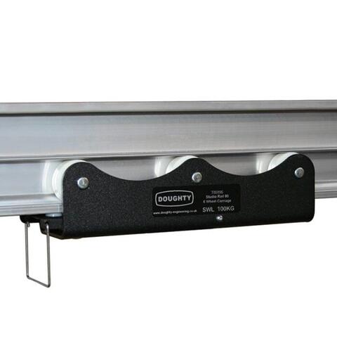 DOUGHTY T85195 Studio Rail 80 ELL 100kg, 6 Wheel Carriage-Braked