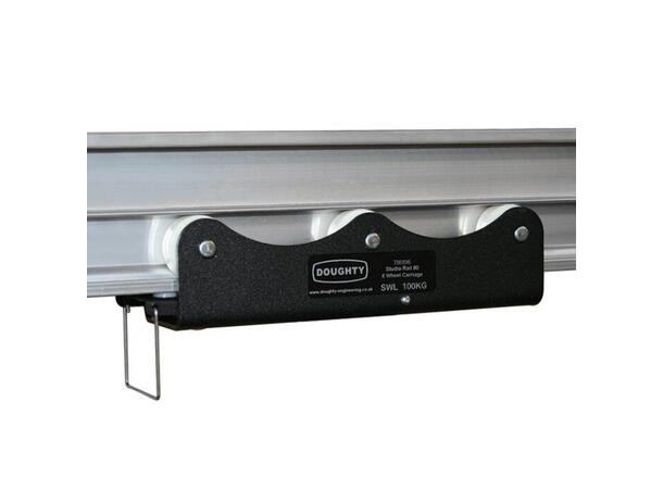 DOUGHTY T85195 Studio Rail 80 ELL 100kg, 6 Wheel Carriage-Braked 