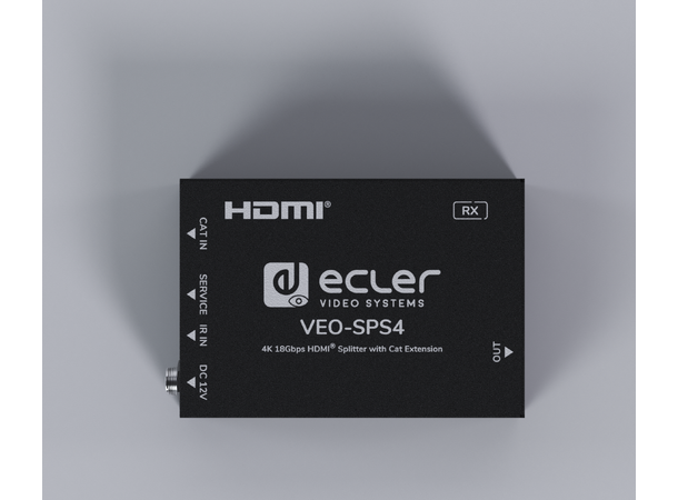 ECLER VEO-SPS42 HDMI-splitter 1x2 HDMI splitter/extender, 4K@35m 