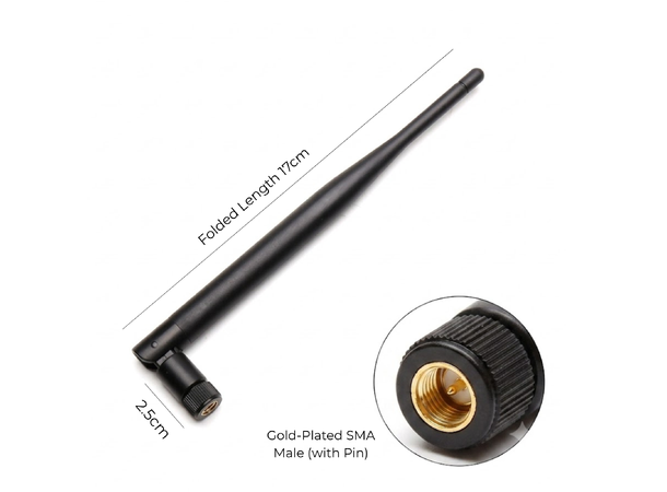 MOERLAB TV Hearmore Long range antenna 6dBi, SMA Mini 