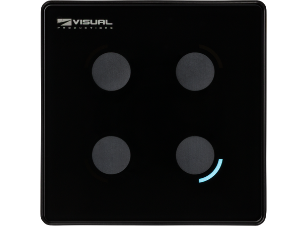 VISUAL PRODUCTIONS NetPanel B4 Veggpanel med 4 programmerbare knapper 