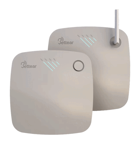 BETTEAR B-Caster-D Auracast™ transmitter 2xETH, 1xStereo in, Dante, Sort
