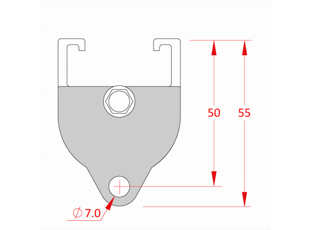 DOUGHTY Rail End Stop Plate Sort 
