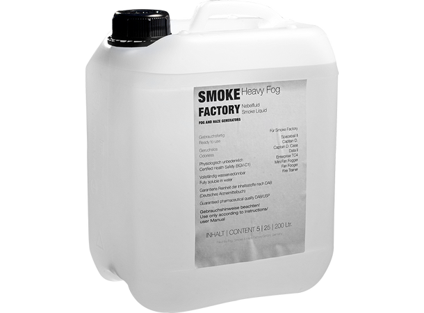 SMOKE FACTORY Heavy Fog Røykvæske 4 x 5 Liter, extremly long lasting 