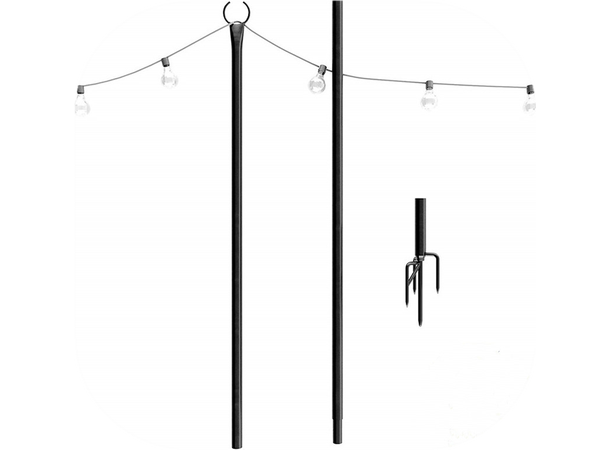 BEKAFUN Stolpe for lyslenke 2,6m, 2-pakning 
