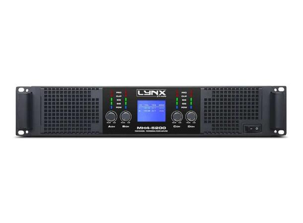 LYNX MH4-5200 Forsterker 4 x 1300W @4Ohm, DSP