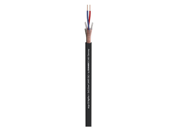 SOMMER Stage 22 Highflex Mikrofonkabel 100M, 2 x 0,22 mm², PVC , sort 
