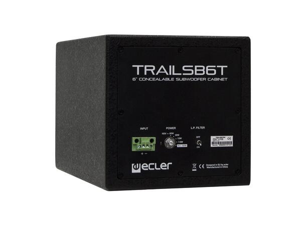 ECLER TRAILSB6TBK Subwoofer 6.5", 60W, 70/100V, Sort 