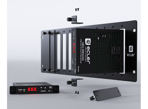 ECLER VEO-RK1CG2 Rackhylle 3U/19" rack shelf, up to 12x 1CG2 