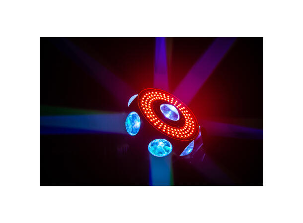 JB SYSTEMS UFO X4, 4 in 1 Multieffect LED, Laser, Strobe, 3pin DMX