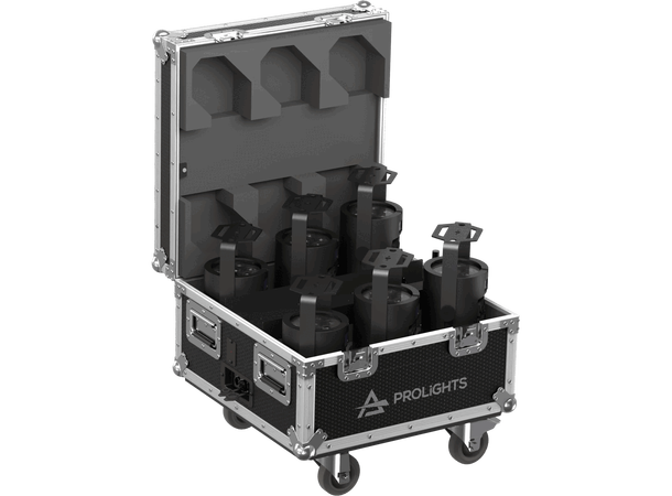 PROLIGHTS Smart Par Neo Pack, IP65 6 x SmartParNeo, Flight, Charger 
