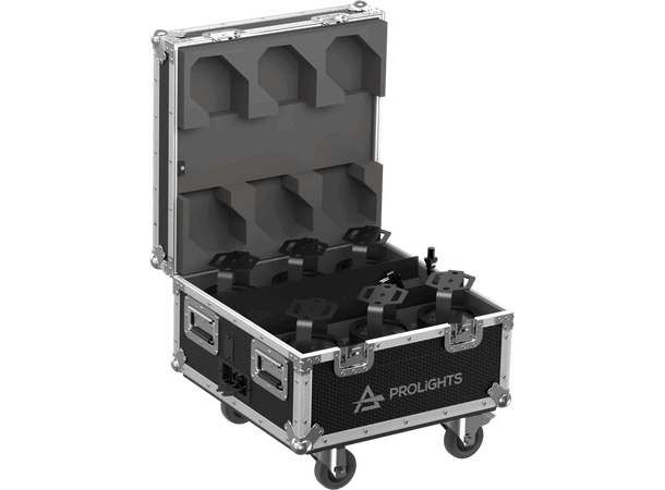 PROLIGHTS Smart Par Neo Pack, IP65 6 x SmartParNeo, Flight, Charger 