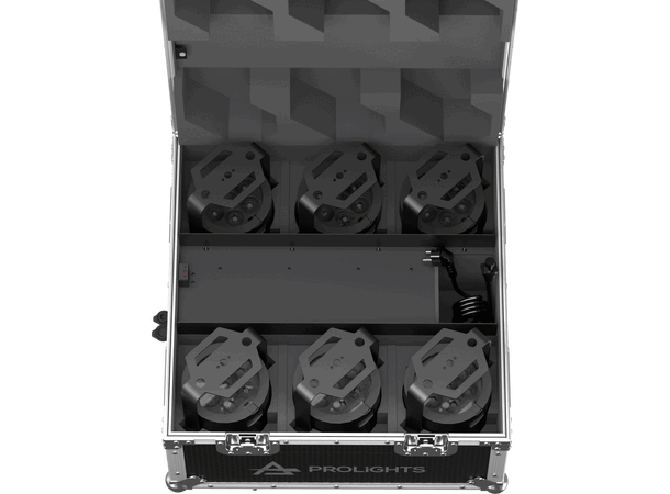 PROLIGHTS Smart Par Neo Pack, IP65 6 x SmartParNeo, Flight, Charger 
